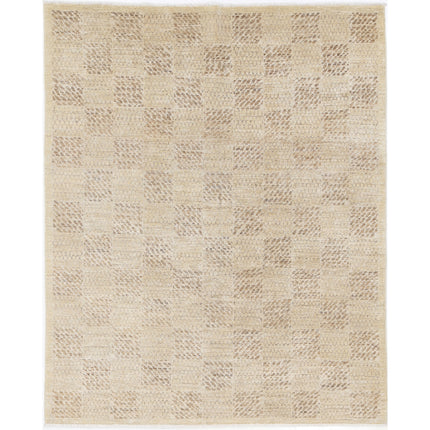 Modcar 4' 10" X 6' 0" Hand-Knotted Wool Rug 4' 10" X 6' 0" (147 X 183) / Ivory / Brown