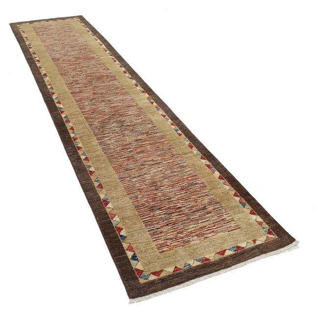 Modcar 2' 9" X 11' 5" Hand-Knotted Wool Rug 2' 9" X 11' 5" (84 X 348) / Multi / Brown