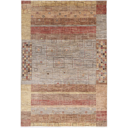 Modcar 6' 6" X 9' 7" Hand-Knotted Wool Rug 6' 6" X 9' 7" (198 X 292) / Multi / Multi