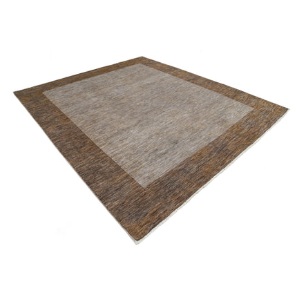 Modcar 8' 3" X 9' 6" Hand-Knotted Wool Rug 8' 3" X 9' 6" (251 X 290) / Grey / Brown