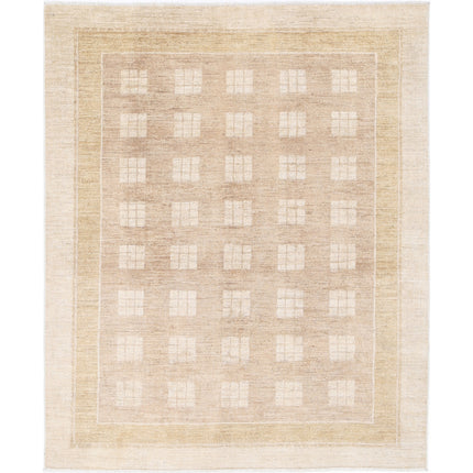 Modcar 5' 0" X 6' 2" Hand-Knotted Wool Rug 5' 0" X 6' 2" (152 X 188) / Brown / Ivory