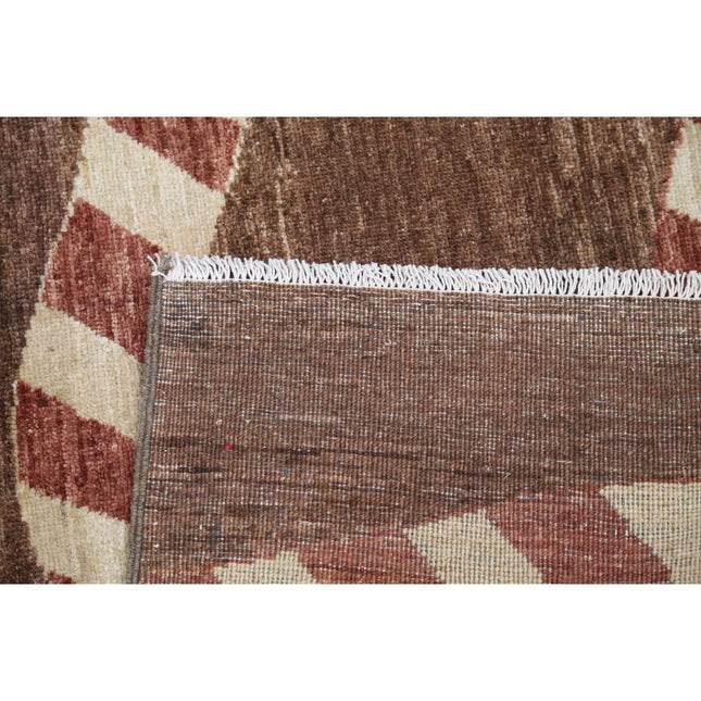 Modcar 4' 4" X 5' 6" Hand-Knotted Wool Rug 4' 4" X 5' 6" (132 X 168) / Brown / Brown