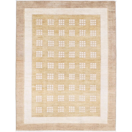 Modcar 5' 9" X 7' 11" Hand-Knotted Wool Rug 5' 9" X 7' 11" (175 X 241) / Gold / Brown