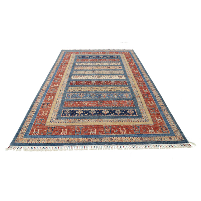 Khurjeen 6' 7" X 10' 0" Hand-Knotted Wool Rug 6' 7" X 10' 0" (201 X 305) / Multi / Multi