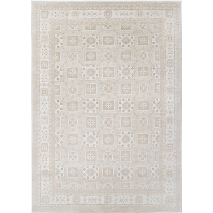 Khotan 12' 8" X 17' 11" Hand-Knotted Wool Rug 12' 8" X 17' 11" (386 X 546) / Grey / Ivory