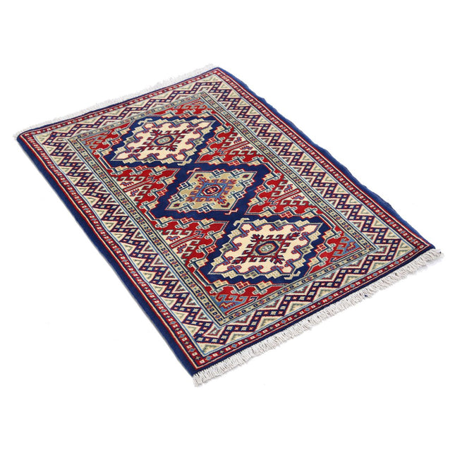 Kazak 2' 2" X 3' 0" Wool Hand Knotted Rug