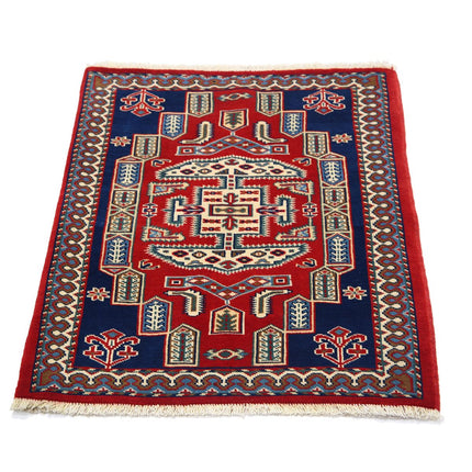 Kazak 2' 2" X 2' 7" Wool Hand Knotted Rug