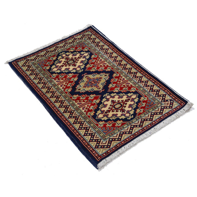 Kazak 2' 2" X 3' 0" Wool Hand Knotted Rug