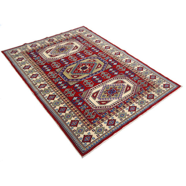 Kazak 4' 2" X 5' 9" Wool Hand Knotted Rug