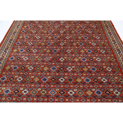 Kazak 7' 5" X 10' 1" Wool Hand Knotted Rug