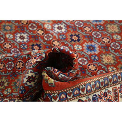 Kazak 7' 5" X 10' 1" Wool Hand Knotted Rug