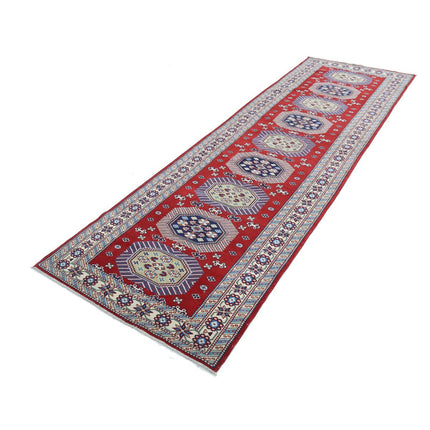 Kazak 3' 2" X 10' 0" Wool Hand Knotted Rug