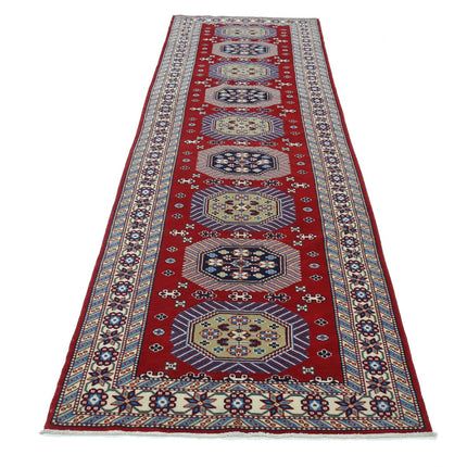 Kazak 3' 2" X 10' 0" Wool Hand Knotted Rug