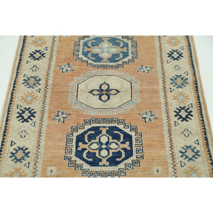 Kazak 2' 8" X 4' 1" Wool Hand Knotted Rug