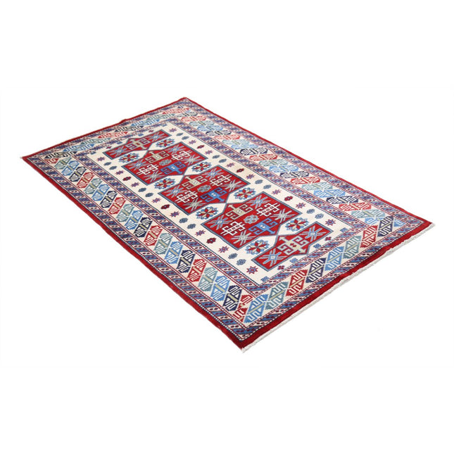 Kazak 3' 0" X 5' 1" Wool Hand Knotted Rug