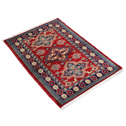 Kazak 2' 1" X 3' 0" Wool Hand Knotted Rug