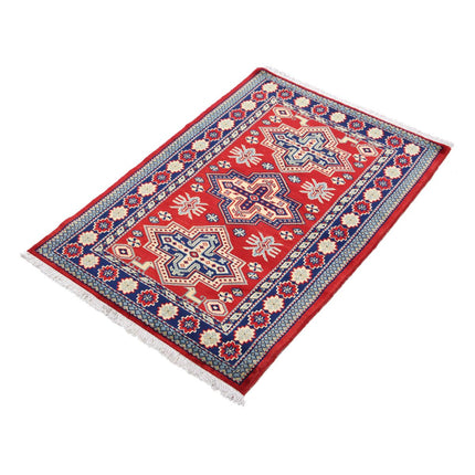 Kazak 2' 1" X 3' 0" Wool Hand Knotted Rug