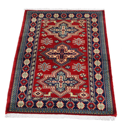 Kazak 2' 1" X 3' 0" Wool Hand Knotted Rug