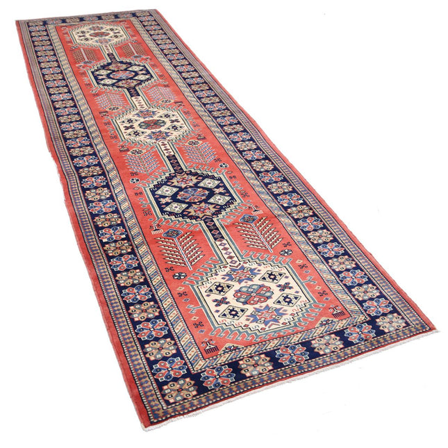 Kazak 3' 3" X 10' 0" Wool Hand Knotted Rug