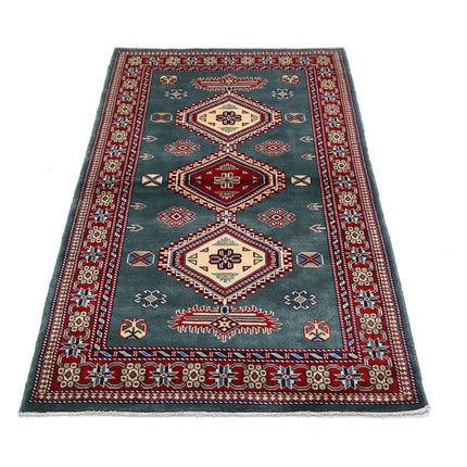 Kazak 3' 0" X 5' 1" Wool Hand Knotted Rug