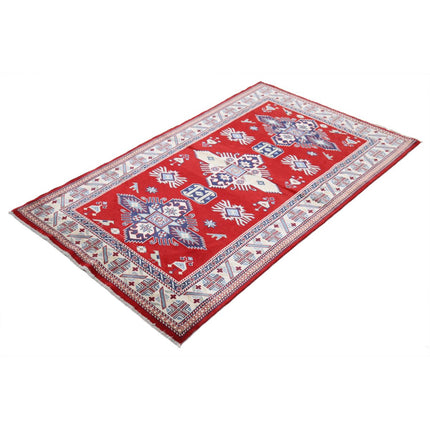 Kazak 3' 2" X 5' 1" Wool Hand Knotted Rug