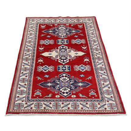 Kazak 3' 2" X 5' 1" Wool Hand Knotted Rug