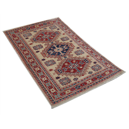 Kazak 2' 3" X 4' 0" Wool Hand Knotted Rug