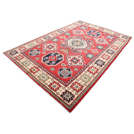 Kazak 6' 6" X 9' 6" Wool Hand Knotted Rug