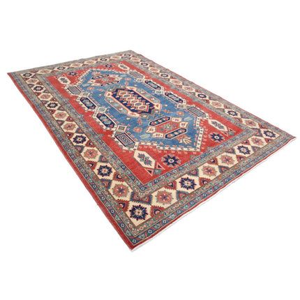 Kazak 6' 6" X 9' 7" Wool Hand Knotted Rug