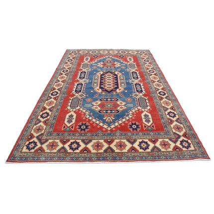 Kazak 6' 6" X 9' 7" Wool Hand Knotted Rug