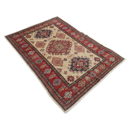 Kazak 4' 1" X 5' 9" Wool Hand Knotted Rug