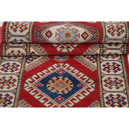 Kazak 2' 8" X 13' 0" Wool Hand Knotted Rug