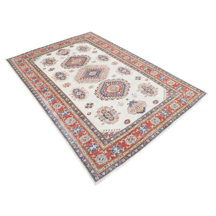 Kazak 5' 4" X 7' 7" Wool Hand Knotted Rug