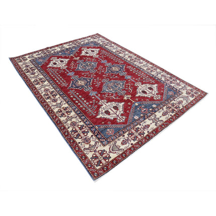 Kazak 5' 9" X 7' 9" Wool Hand Knotted Rug