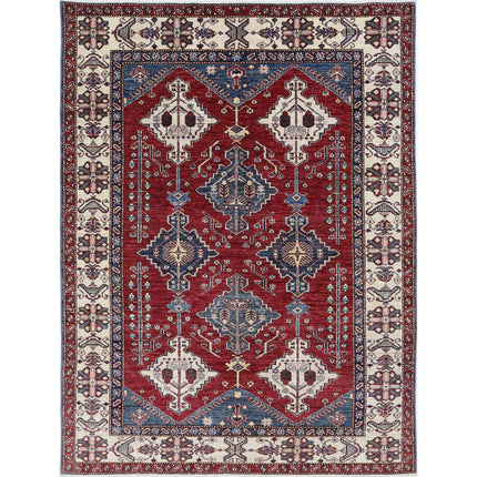 Kazak Wool Hand Knotted Rug IVA0030580 - Natalia Rugs