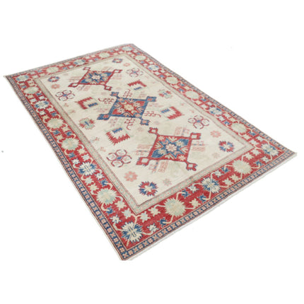 Kazak 4' 6" X 6' 10" Wool Hand Knotted Rug