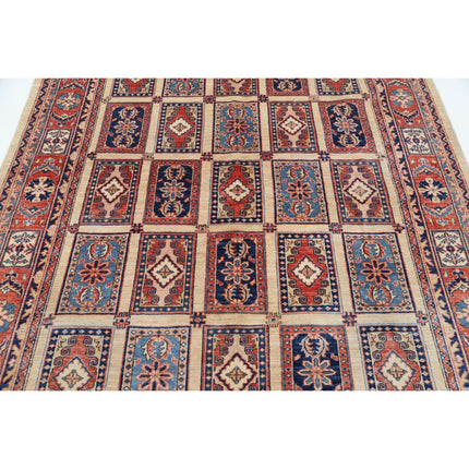 Kazak 6' 6" X 8' 0" Wool Hand Knotted Rug