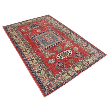 Kazak 4' 9" X 6' 11" Wool Hand Knotted Rug