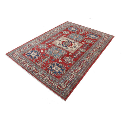 Kazak 5' 8" X 7' 10" Wool Hand Knotted Rug