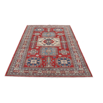 Kazak 5' 8" X 7' 10" Wool Hand Knotted Rug