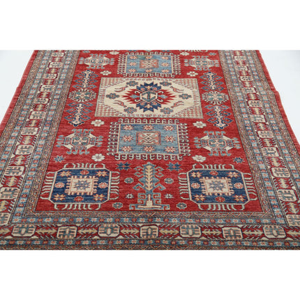 Kazak 5' 8" X 7' 10" Wool Hand Knotted Rug