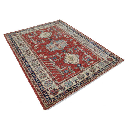 Kazak 5' 7" X 7' 2" Wool Hand Knotted Rug