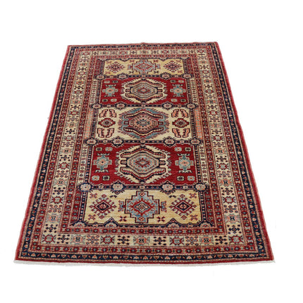 Kazak 3' 10" X 5' 6" Wool Hand Knotted Rug