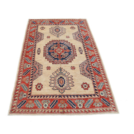 Kazak 4' 0" X 6' 7" Wool Hand Knotted Rug