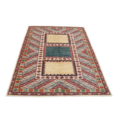 Kazak 4' 9" X 6' 5" Wool Hand Knotted Rug