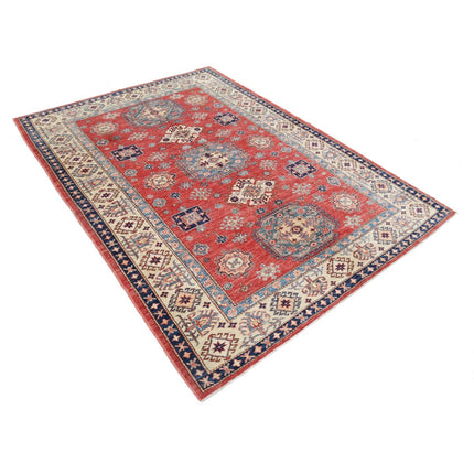 Kazak 5' 6" X 7' 8" Wool Hand Knotted Rug