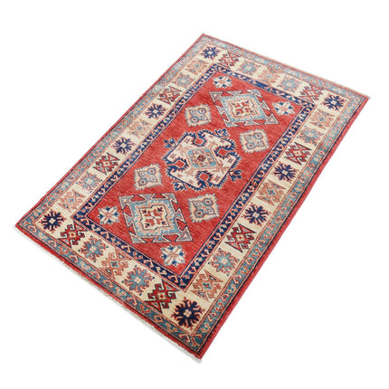 Kazak 2' 8" X 4' 1" Wool Hand Knotted Rug