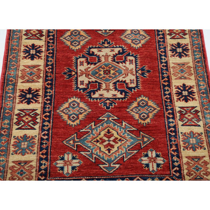 Kazak 2' 8" X 4' 1" Wool Hand Knotted Rug