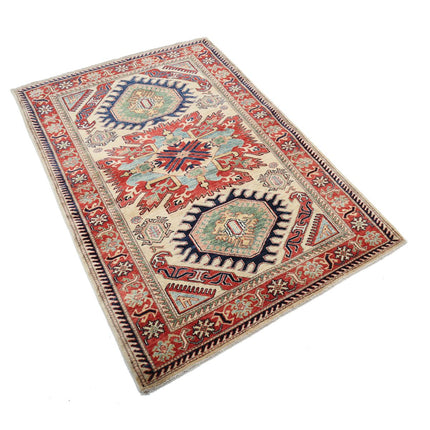 Kazak 4' 1" X 5' 11" Wool Hand Knotted Rug