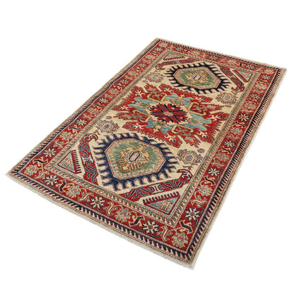 Kazak 4' 1" X 5' 11" Wool Hand Knotted Rug